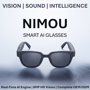 Noise Reduction Smart AI Glasses Audio Eyewear Video Glasses with 8MP Camera Translation Call