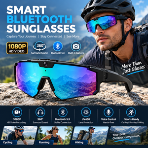 Smart Sunglasses with HD Camera 1080P Video Recording