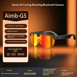 AIMB-G5 Smart Glasses Touch-Sensitive Control Metal Plastic Frame 8-Megapixel Photography 1200P